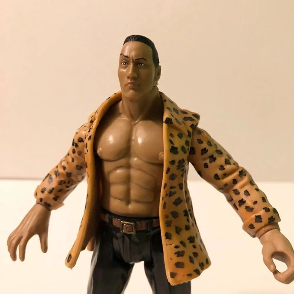 1999 WWE WWF Jakks Pacific The Rock Titan Tron Live Action FIgure - Picture 3 of 9
